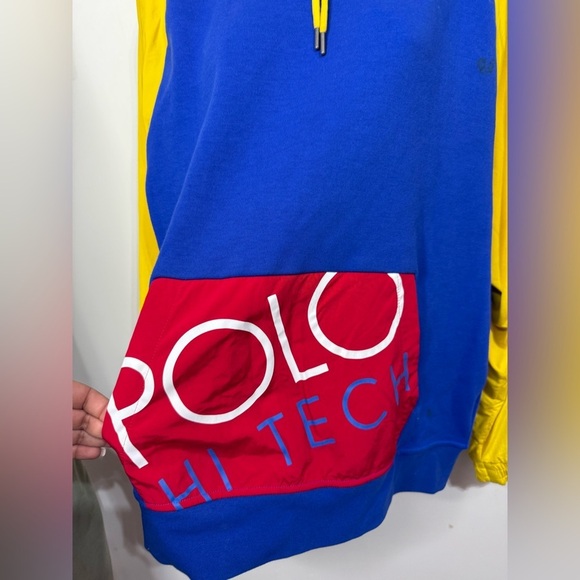 Polo Ralph Lauren Colorblock Hi Tech Hybrid Hoodie Size Large - Picture 2 of 8